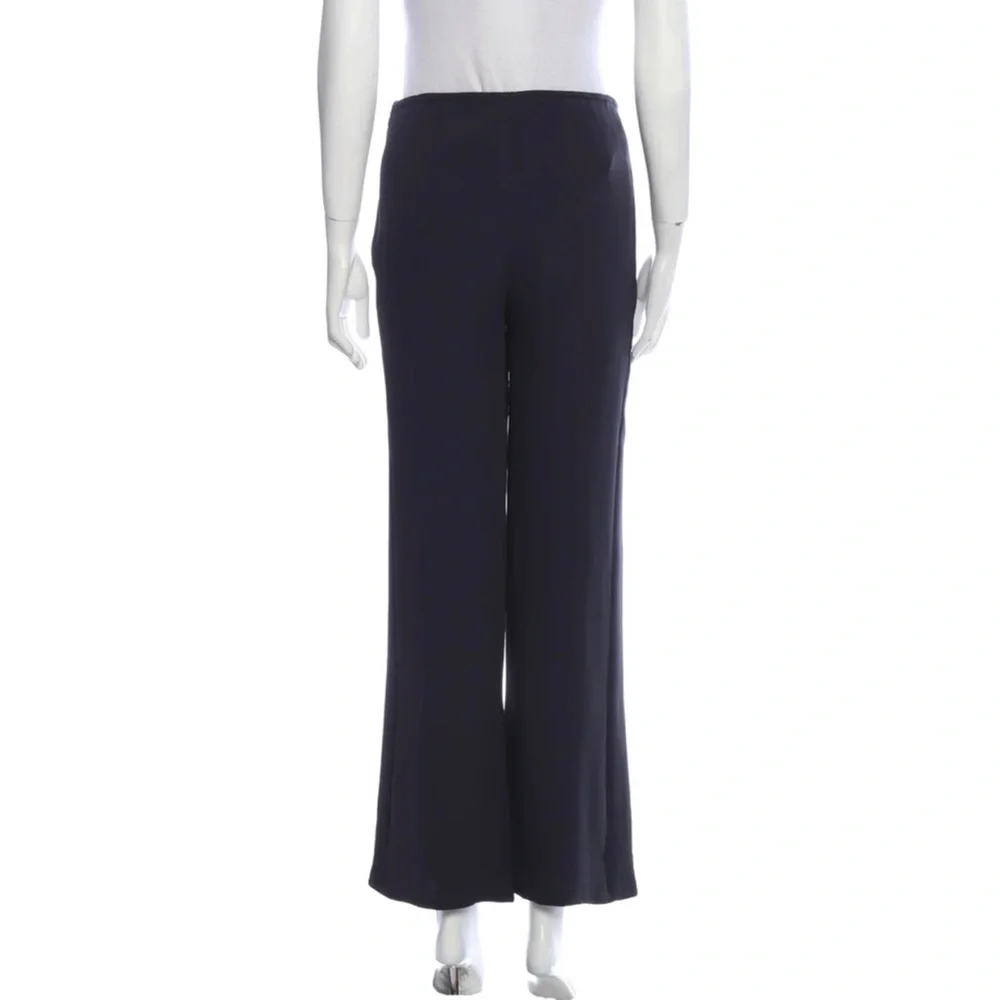 Escada Navy 100% Silk Wide Leg Pants - Picture 3 of 15